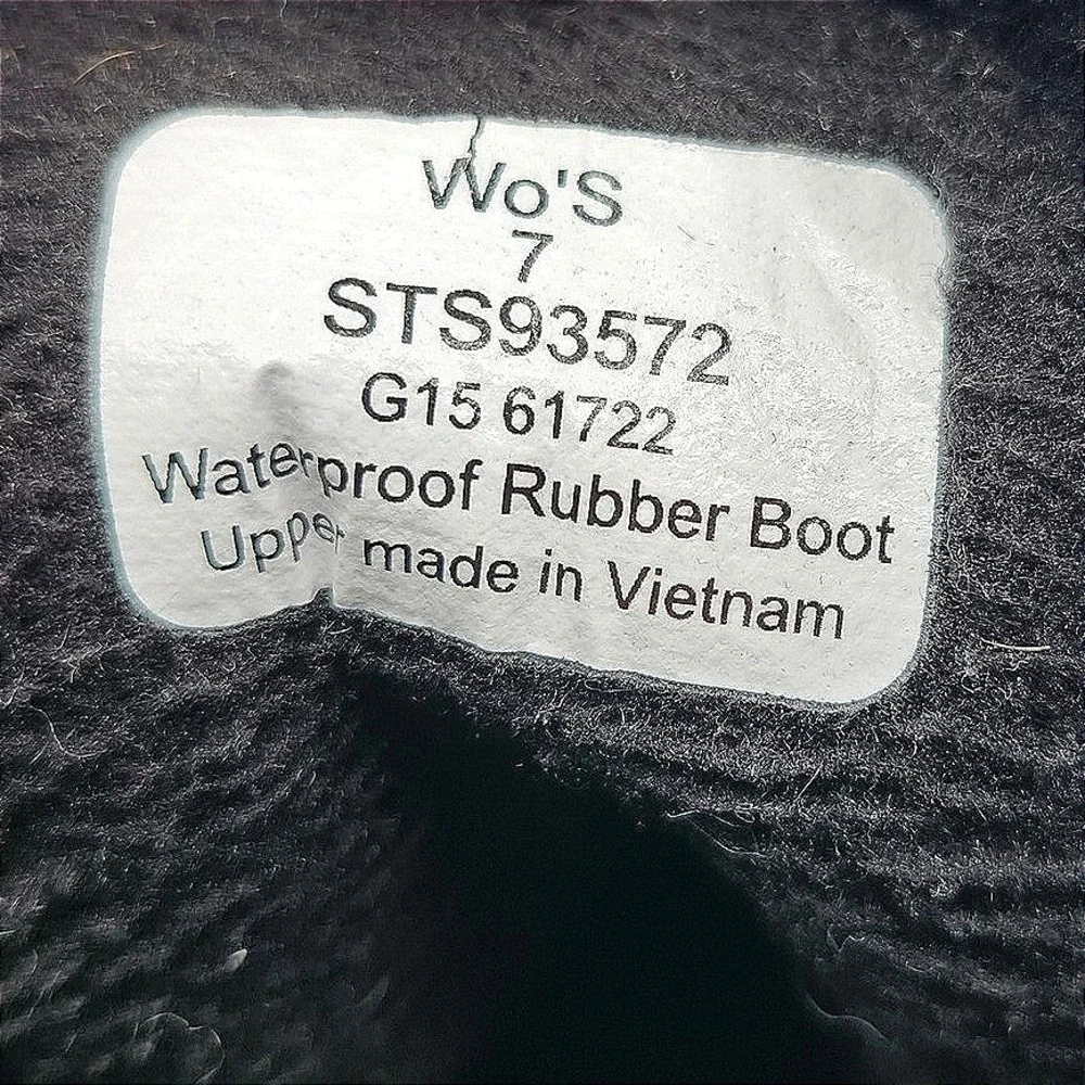Sperry Top-Sider Saltwater Quilted‎ Duck Boots Black STS93572 Womens 7